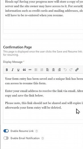 Let Visitors Save Their Progress On Your Forms