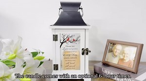Memorial Lantern - Bereavement Sympathy Gifts for Loss of Loved One Mother Father, Thoughtful Funeral Gifts in Memory of Loved One with LED Candle