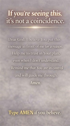 If You're Seeing This, It's Not A Coincidence | A Prayer For Today 🙏 #prayer #faith #motivation
