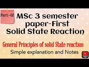 General Principles of solid state reaction #mscchemistrynotes #solidstate ‪@itschemistrytime‬
