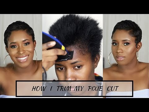 How I Cut, Relax & Style My Short Hair At Home|| Pixie Cut