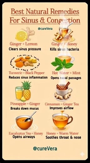Breathe Easy! 8 Natural Remedies for Sinus & Congestion 🍋🍯 #SinusRelief #NaturalRemedies