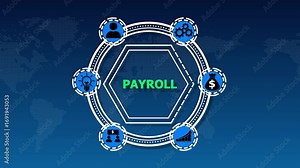 Payroll icon showing employee salary management, compensation, and financial processing.