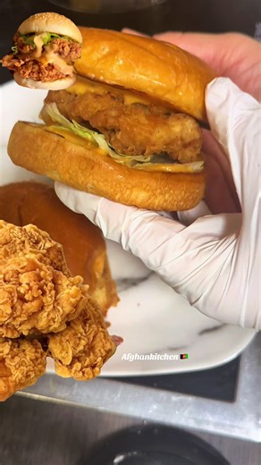 Delicious KFC Burger from Afghanistan