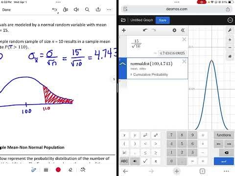 Sampling Distribution of Means where Population is Normal- find probability