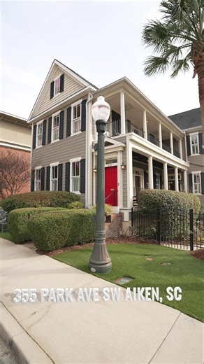 You don’t just live downtown… you live in the middle of it. 📍 355 Park Avenue SW Downtown Aiken, South Carolina Morning coffee on Laurens Street. Dinner reservations you can walk to. Concerts, boutiques, art galleries, and events under the oaks — all just outside your gate. And behind that red door? 5,749 sq ft 6 Bedrooms | 7 Baths Private guest cottage with two separate suites Saltwater pool courtyard Elevator access Gated Charleston-style enclave Luxury living in Downtown Aiken SC with walkab