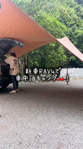 新車RAV4での簡単車中泊キャンプ体験