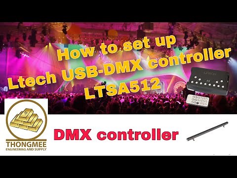 How To set up STANDALONE INTERFACESUSB-DMX 512 & 1024 CHANNELS " LTSA512" By TM-Light