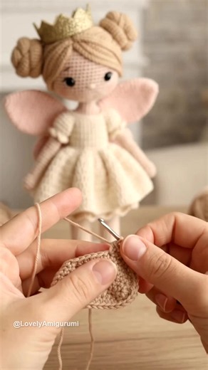 The Most Magical Crochet Fairy Doll 🧚‍♀️✨ Add a touch of magic to your yarn collection with this enchanting handmade fairy doll. Save this for your next crochet project inspo! #crochet #amigurumi #fairycore #crochetdoll #handmadegifts