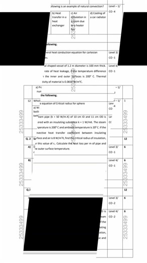 Exam question paper | Heat Transfer question paper | dbatu university #dbatu #paper