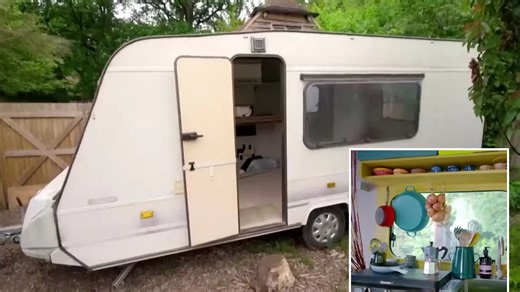 I bought a mouldy, rotten caravan for £250 & transformed it into my dream home