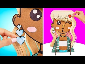 ¡Hagamos el cabello y las uñas de tu muñeca! Trucos de belleza para muñecas de papel