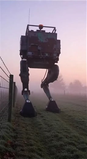 “Foggy Fence Patrol Mech” Tags #MorningFog #FarmSecurity #HomemadeRobot #LowVisibility