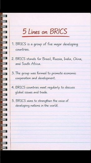 BRICS Explained in 5 Lines | Emerging Economies