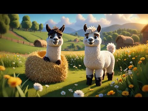 Baby Llama and Alpaca Fun 🦙👶🌈 | Fun Animal Song for Kids | Learn Animal Names and Sounds