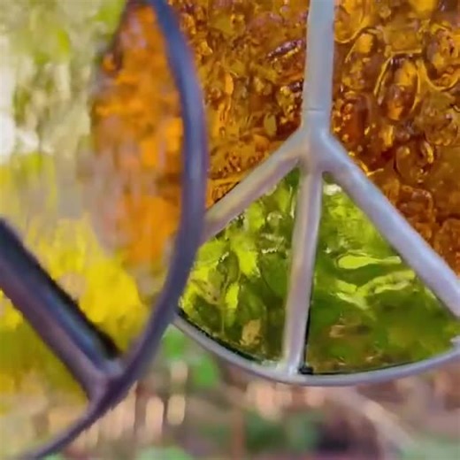 Stained Glass Peace Sign Suncatcher: Handmade Ornament - Etsy