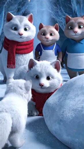 Papa Cat Guides the Family Through a Snow Maze 🧭🐱 | Antarctica AI Adventure