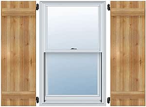 Ekena Millwork RBJ06S11X050RWR TimberCraft Two 5 3/8" Boards Joined Board-n-Batten, Rustic Wood Shutters (Per Pair), 10 3/4"W x 50"H, Rough Sawn Western Red Cedar