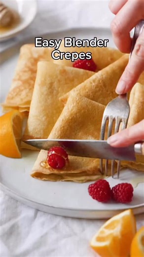 Wholesome Patisserie | Sam on Instagram: "Are you craving a twist on the classic breakfast favorite? Try my easy Blender Crepes Recipe! This effortless recipe blends up a smooth batter for delicate, delicious crepes, perfect for a delightful morning breakfast! Head to the link in bio and search Crepes for the full recipe!"