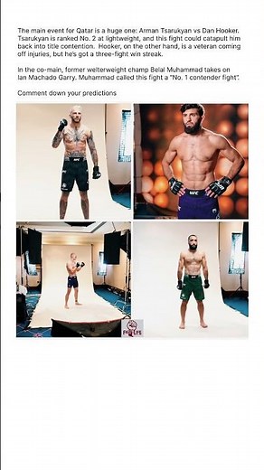 UFC Qatar Main & Co-Main Event