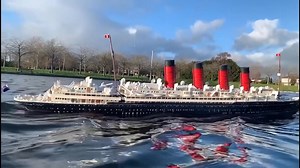 1/144 scale RMS Mauretania leaving port and heading ‘across the pond’ | Dundee Model Boat Club