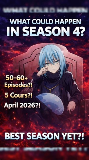 Slime Season 4 CONFIRMED 😱 50-60+ Episodes?! 5 Cours?! Biggest Anime Shock 2026 #anime#animeedit