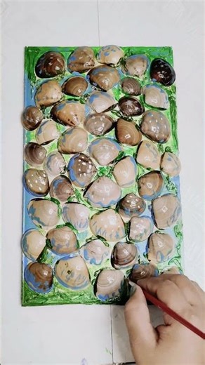 “Nature’s little masterpiece turned into art 🐚”#shell art #shellcraft #art #viral #shorts viral