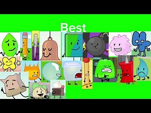 My best to worst characters list BFDI edition