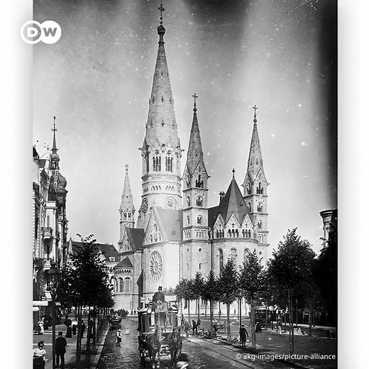 70K views · 381 reactions | A ruined tower and a modern structure with blue glass stones. That’s what Kaiser Wilhelm Memorial Church on Breitscheidplatz square looks like today. The combination of old and new is a memorial to peace and reconciliation. But it didn’t always look like this. Take a look at this video to see what the church used to look like before it was destroyed in the Second World War! | DW Travel | Facebook