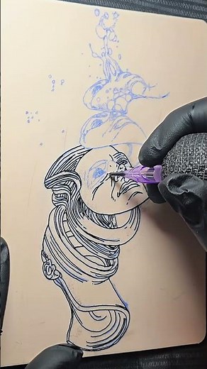 Blackwork Tattoo Process in 30 Seconds 🔥 | Infinite Tattoos