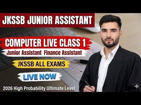 JKSSB Junior Assistant Computer Class 1 For All Jkssb Exams
