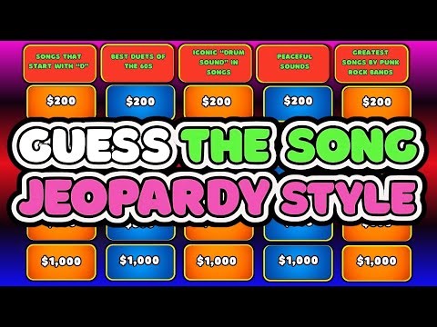 MUSIC QUIZ CHALLENGE! Guess the Song in 5 Seconds | Music Trivia Jeopardy Style