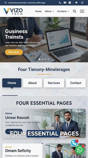 Four-Page Business Website from PKR 25,000 | VIZO TECH