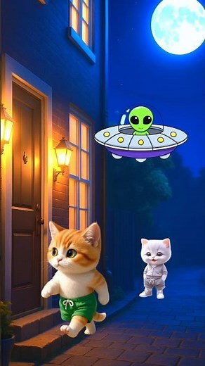Alien Spaceship vs. Fat Cat 🛸😂 | Funny Cat Short