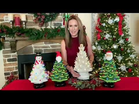 Mr. Christmas 14" Nostalgic Ceramic Christmas Tree with Topper on QVC