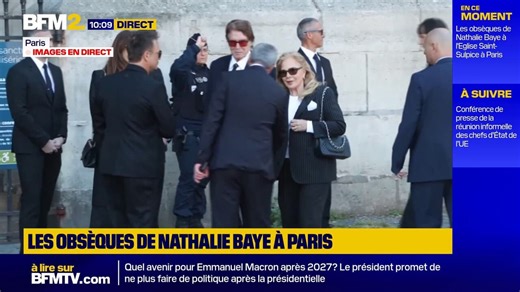 Sylvie Vartan et David Hallyday présents aux obsèques de l'actrice Nathalie Baye