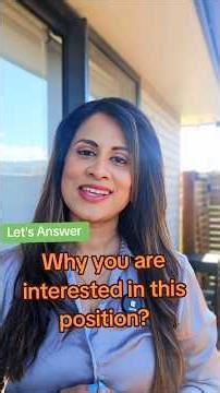 Why you sre interested in this position? Sample answer n_tik_tok #sinhala #ImmigrantSuccess #NZStudy