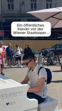 PUBLIC piano in front of the VIENNA OPERA 🤍🎹 #piano #publicpiano #music #streetpiano #pianist