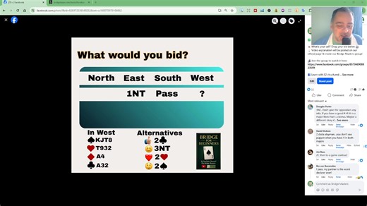 🎥 𝑸𝑼𝑰𝒁 89 – 𝑺𝒕𝒂𝒚𝒎𝒂𝒏 𝑻𝒊𝒎𝒆 𝑽𝒊𝒅𝒆𝒐 𝑬𝒙𝒑𝒍𝒂𝒏𝒂𝒕𝒊𝒐𝒏 𝑰𝒔 𝑯𝒆𝒓𝒆! Today’s topic focuses on the classic tool for finding a 4-4 major fit: Stayman! 🃏💡 Knowing when and how to use Stayman can help you discover your best contract and avoid missed opportunities. This lesson guides you through practical examples to use Stayman confidently at the table. In this lesson, we cover: 💡 What you'll learn: – When to apply the Stayman convention – How to interpret partner’s responses