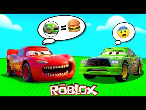 Lightning McQueen EATS Chick Hicks in Roblox Eat Me! 🍔🍽️