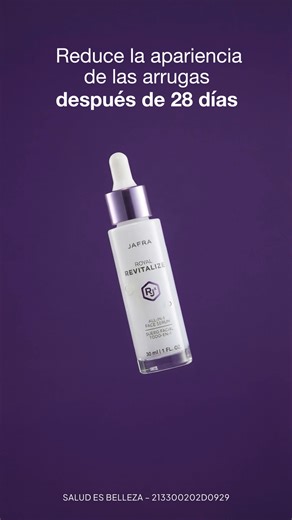 ✨ Dale a tu piel el cuidado que merece. El nuevo suero Revitalize con fórmula mejorada ayuda a reducir líneas de expresión, mejora la firmeza y devuelve luminosidad visible. Resultados clínicamente probados. Adquiérelo hoy mismo y transforma tu piel. #Revitalize #RutinaAntiedad #JAFRA | JAFRA Cosmetics