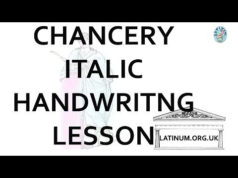 Chancery italic - easy handwriting letters for messy, bad writers
