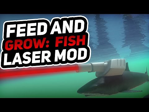 SHARKS WITH FREAKING LASERS ON THEIR HEADS | Feed and Grow Fish Modded