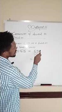 Convert Decimals to Fractions