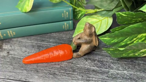 Cast Iron Rabbit and Carrot Doorstop Vintage Style Farmhouse Spring Decor - Etsy