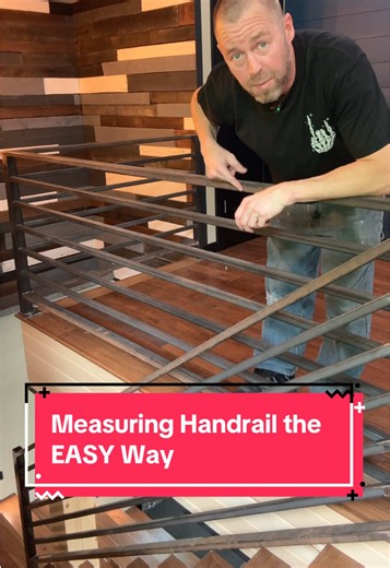 Measuring Handrail the EASY Way. Instead of trying to measure every angle and dimension perfectly, I clamped the handrail components in place, adjusted everything until it looked right, marked where everything landed, and then took my measurements. This method removes a lot of guesswork and helps ensure the finished stair handrail fits perfectly when it’s fabricated in the shop. #sheetmetal #handrail #metalworking #metalfabrication #fabrication