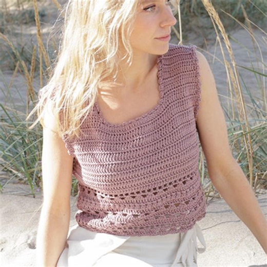 Crochet Summer Top Pattern for Women Sleeveless Blouse Digital Download PDF - Etsy