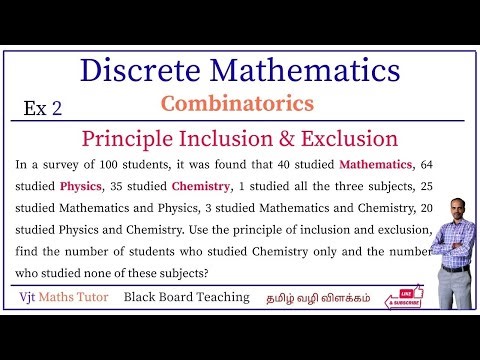 Principle Inclusion Exclusion | Combinatorics | Discrete Maths | MA3354 | Tamil | Solved Problem 2