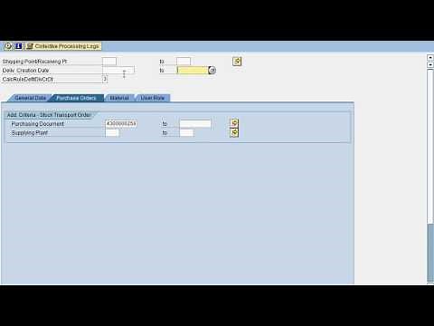 VL10D Create DO PO STO FROM SAP #SAP