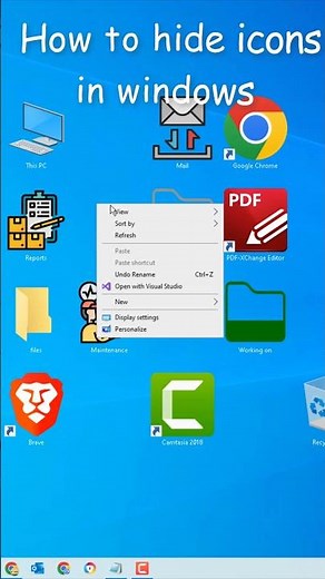 how to hide icons from desktop windows